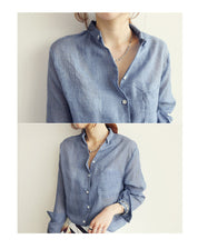 Camisa Social Feminina de Linho Elegantê